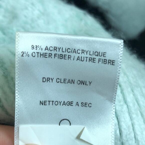 Express Womens Sweater Light Blue V Neck Super Soft Over Sized Puffed Sleeves L - Picture 7 of 12